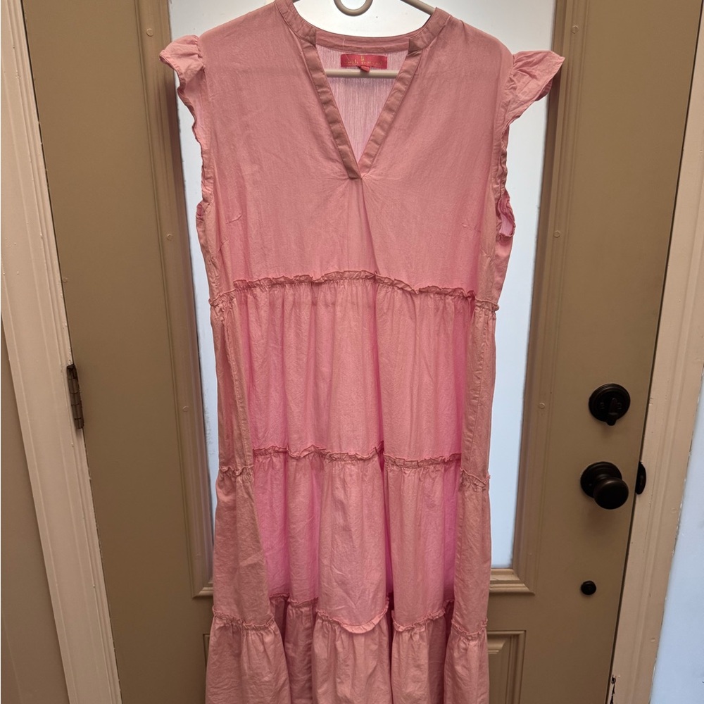 Simply southern light pink tiered dress size large